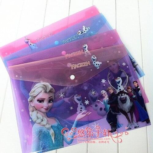 Disney file bag cute princess book storage bag creative cartoon office information bag stationery A4 size school supplies gift