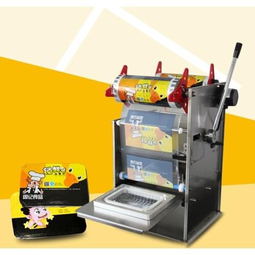 Fresh Locking Box Sealing Machine Plastic Lunch Box Sealing Machine Hand Press Semi-auto Fast Food Takeaway Packaging Film