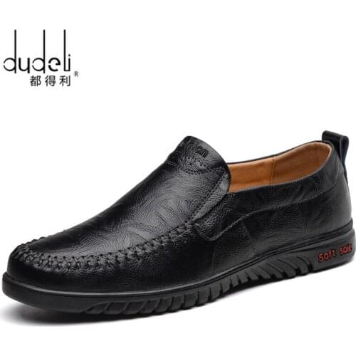Men Shoes Genuine leather Comfortable Men Casual Shoes Footwear Chaussures Flats Men Slip On Lazy Shoes Zapatos Hombre