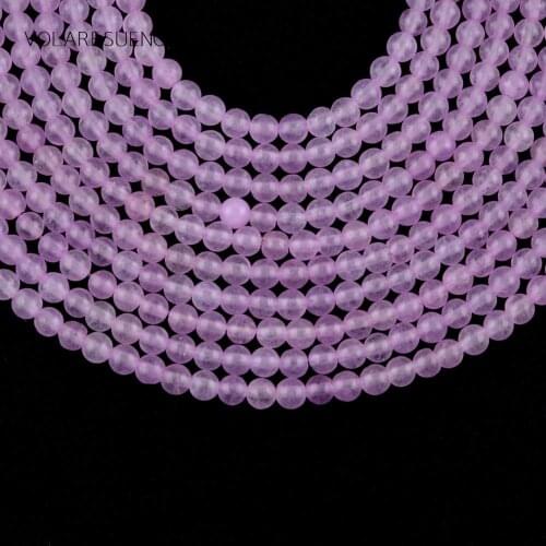 Wholasale Violet Purple Jades 3mm 122pcs Natural Stone Round Beads For Jewelry Making Spacer Loose Beads Diy Bracelet 15inches