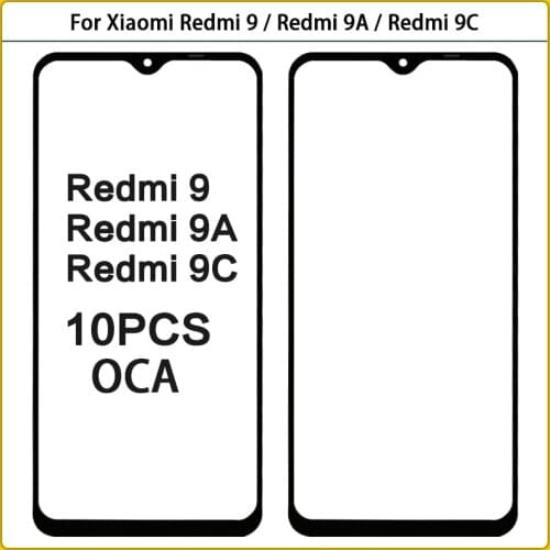 New Touchscreen For Xiaomi Redmi 9 / Redmi 9A / Redmi 9C Touch Screen Panel Front Outer Glass Lens Front Glass Replacement