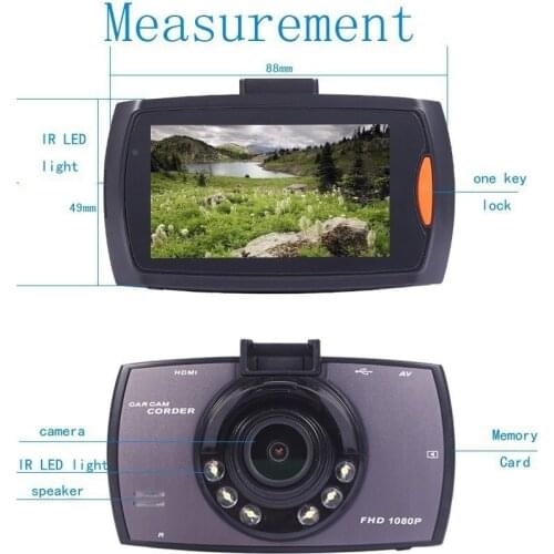 1080P 2.7" HD LCD Dual Lens Car Dash Camera Video DVR Cam Recorder Night Vision
