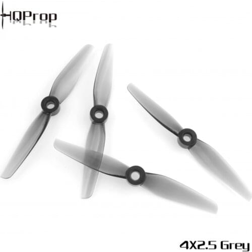 2Pairs HQPROP 4X2.5 Grey 4inch 2-Blade PC Propeller for RC FPV Racing 4inch Toothpick LR4 Micro Long Range Replacement Parts