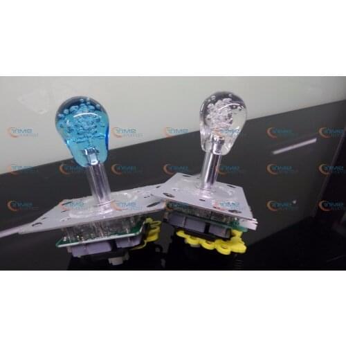 2016 Newest Arcade Illuminated Joystick with 35mm Oval Crystal Babble Ball Top LED lighting Joystick with 8 way 4 way restrictor