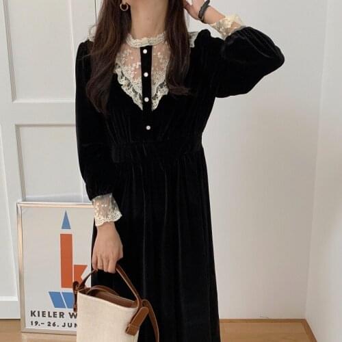 2020 New Brand Spring Maternity Dress Woman Lace Patchwork Large Size Dresses Pregnant Woman Dress MD-02706