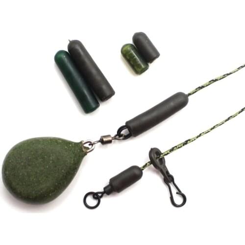 20PCS Carp Fishing Accessories Bullet Buffer Bead Shock Aborsober Beads Fit with Swivel 8 Multi Clip for Carp Rig Coarse Fishing