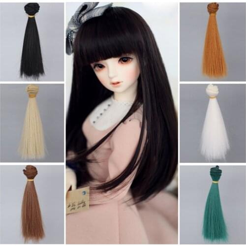 Free Shipping 15CM Straight BJD Doll Hair DIY Hair For Dolls