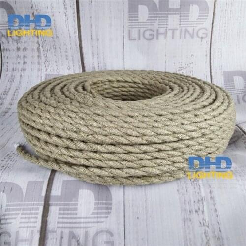 Free shipping Wholesale Price,Vintage rope Fabric Copper Conductor Eletrical Wire(2*0.75mm),Suitable For Edison Bulb Lamps
