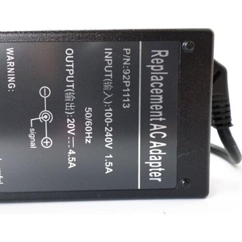 Power Supply 20V 4.5A 90W Laptop Universal Charger For Notebook IBM Lenovo ThinkPad AC Adapter T60 T61 T400 T500