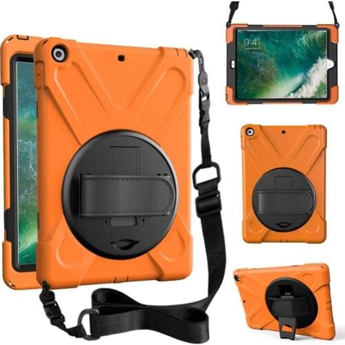 Case for iPad Air 2,Heavy Duty Army Shockproof Kids Cover for iPad Air 2 2014 A1566 A1567 Kickstand Handle Shoulder Strap Cases