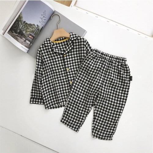 Kids Clothes Boys Pajamas Set Girls Pajamas Toddler Pjs Kid Pajamas+Kids Pants 2 pcs Children Clothes Sets Cotton Sleepware 1-6Y