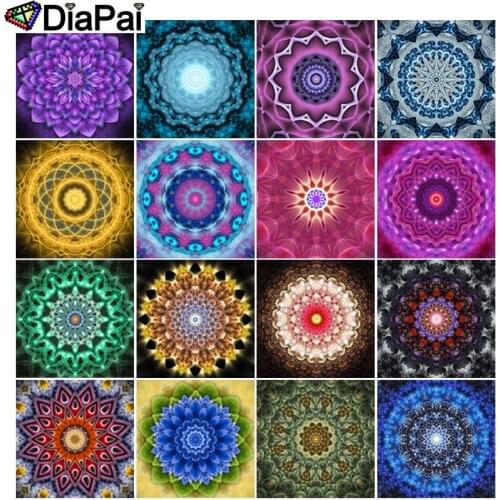 DIAPAI Diamond Painting 5D DIY Full Square/Round Drill "Religious Mandala" 3D Embroidery Cross Stitch 5D Decor Gift