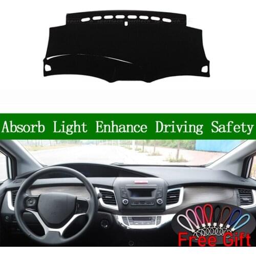 For Honda jade 2013 2014 2015 2016-2020 Dashboard Cover Sun Shade Non-slip Dash Mat Pad Carpet Car Stickers Interior Accessories