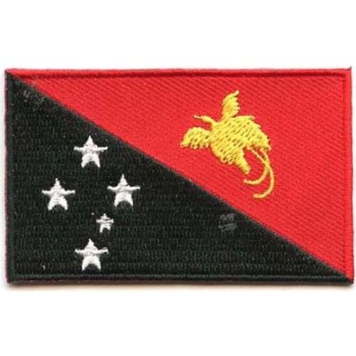 2.5" Papua New Guinea Embroidery Emblem flat broder and iron on backing free shipping by Post