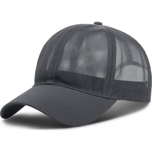 Summer Full Mesh Baseball Cap Men Women Hollow Out Breathable Quick Dry Cooling Sunscreen Outdoor Peaked Hat New