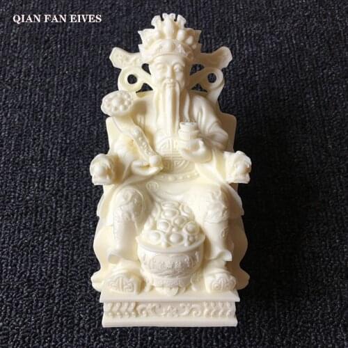 Chinese God of Wealth Statue Hand carved Buddha statue Modern art sculpture High-end home decorations Best gift figurines