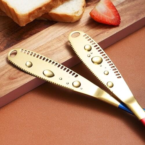 Multifunction Stainless Steel Butter Cutter Cheese Jam Spreaders Cream Cutter Utensil Cutlery Dessert Toast For Breakfas