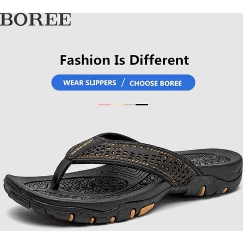 Man Flip Flops Fashion Summer Beach Shoes Man Slippers Non-slip Wear-resistant Casual Shoes Outdoor Light Men Shoes Big Size 50