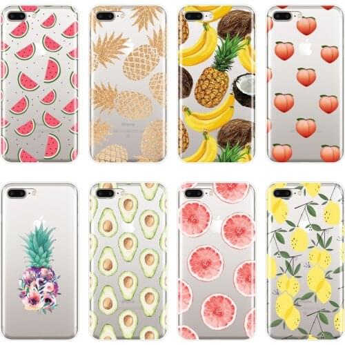Peach Pineapple Avocado Banana Back Cover For iPhone X XR XS MAX 8 7 6S 6 S Soft Silicone Phone Case For iPhone 8 7 6S 6 S Plus