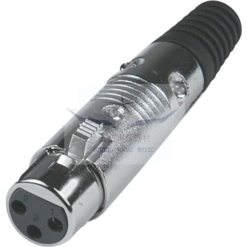 Wholesale 100 pcs/lot 3pin xlr connector Microphone Speaker AMP XLR Female Connector-5053