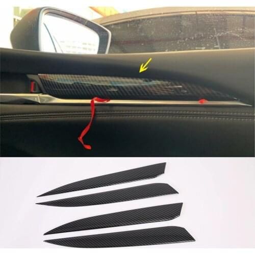4pcs ABS Door Armrest Panel Inner Window Rises Switch Button Cover Trim Car Interior For Mazda 6 Atenza 2019 2020 Accessories