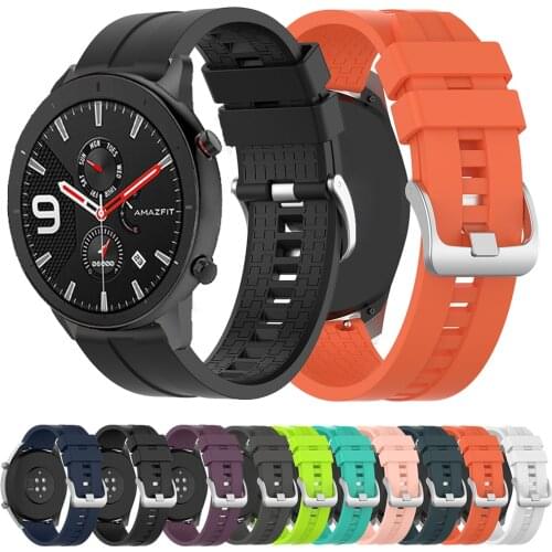 For Huami Amazfit GTR 47mm Sport Silicone Strap 22mm Watch Band Rubber Bracelet Belt Watchband For Xiaomi Huami Amazfit 2 2S