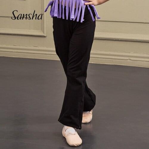 Sansha Kids Latin Dance Practice Long Pants Cotton Sports Leisure Yoga Full Length Trousers Performance Training Wear Y1610C