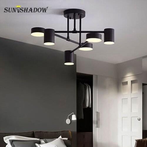 Black&Gold Modern Led Ceiling Lamp Modern Chandelier Ceiling Light for Livnig room Bedroom Dining room Kitchen Lighting Fixtures