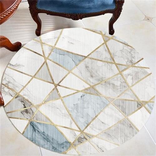 Modern Nordic Round Carpet Living Room Computer Chair Round Home Entrance / Corridor Door Mat Decorative Rug Bedroom Floor Mats