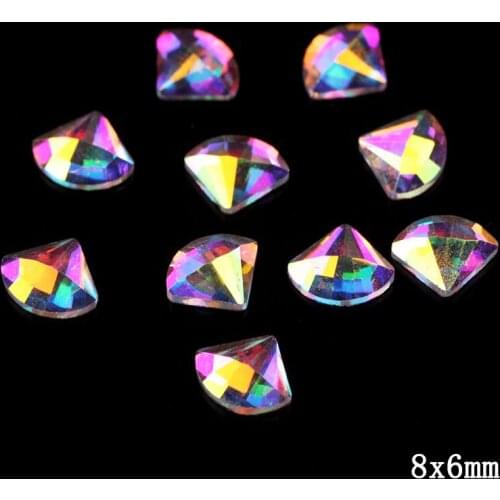 Rhinestone for Clothes Crystals AB Color Skull Shape Rhinestones Glue on Rhinestones Applique Decoration for Clothing Strass F