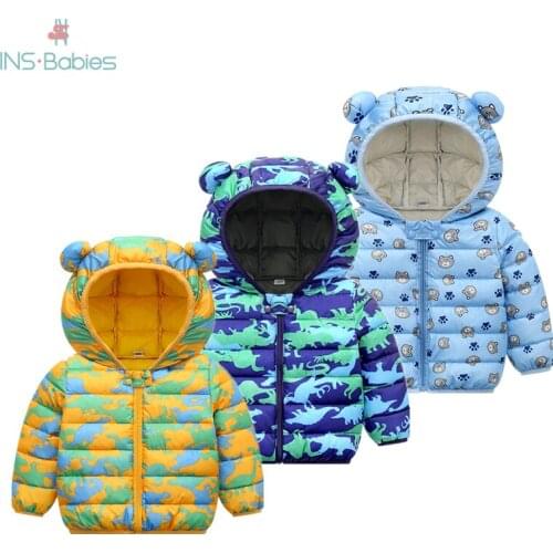 Spring Girls Jackets newborn baby boys clothes dinosaur jacket for boy pink baby girl coat long sleeve Hooded Toddler Coat 2020