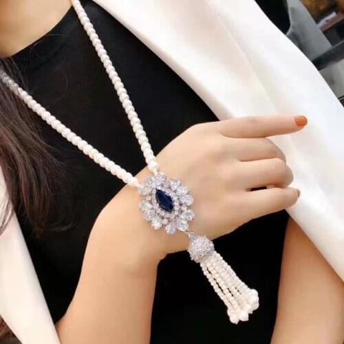D1106 Pearl Necklace Fine Jewelry Nature Almost Round 7-8mm Fresh Water White Pearls Necklaces for Women Fine Presents