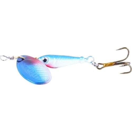 1 Pack Colorful Sequins Baits Spinnerbait With Treble Hooks Freshwater