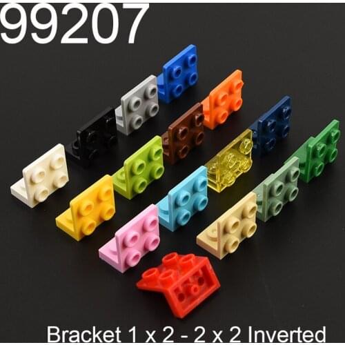 10PCS 99207 Bracket 1 x 2 - 2 x 2 Inverted Building block accessories parts MOC DIY Education Build Toys Brick