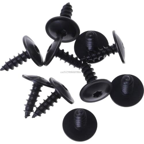 10pcs Engine Cover Undertray Splashguard Wheel Arch Torx Screw ForVW Audi 5x16mm Clips