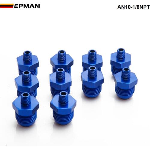 10pcs/lot Straight 10AN AN10 To 1/8 NPT Pipe Fitting Performance Adaptor Male Tank Thread AN10-1/8NPT