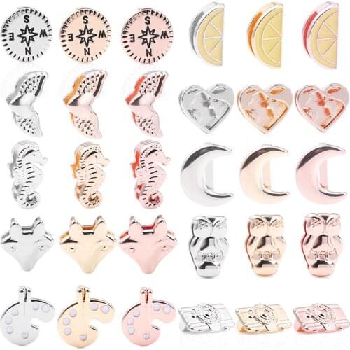 2Pcs/Lot Stainless Steel Charms Bracelet Accessories,DIY Bracelet New Year Gifts,Men Women Brand Bracelets Direct Delivery