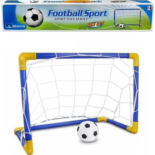 2020 Outdoor Children Toy DIY Assembled Football Goal Soccer Ball Shooting Game Set Kid Birthday Gift Indoor Play Kit