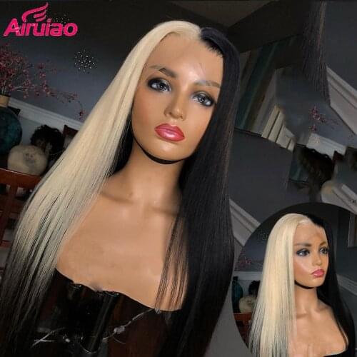Ombre 613 Blonde Lace Frontal Human Hair Wigs Brazilian Long Straight Colored HD Transparent Lace Preplucked Bleached Knots Remy