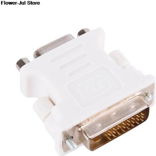 24+1 Pin DVI-D-D-M To VGA-F Adapter Video Computer Monitor Adapter - 25 Pin (Dual Link) DVI-D Male To 15 Pin VGA Female