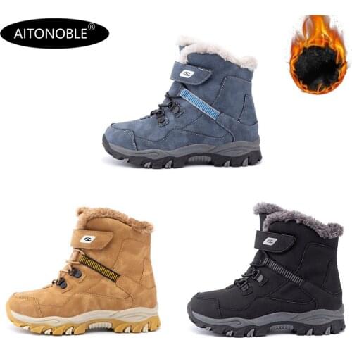 Aitonoble 2021 Winter New Sport Shoes Teenager Sneakers Children Outdoor Mountaineering Shoes Waterproof Antislip Shoes