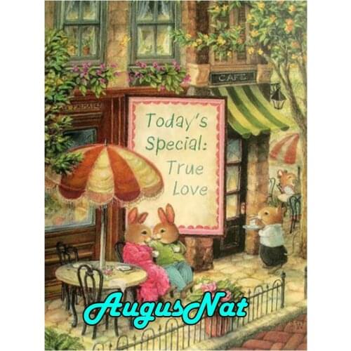 Animal diamond painting rabbits dimond embroidery full square garden diamant rhinestone picture oil paint by number beadwork art