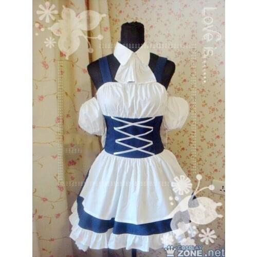 Anime! Chobits Chii Maid Dress Sexy Lovely Lolita Working Suit Uniform Cosplay Costume For Women Custom Any Size Free Shipping
