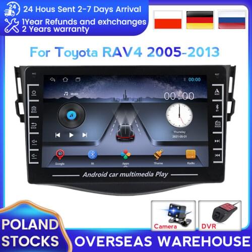 Android Rom16G Gps Navigation For Toyota RAV4 Rav 4 2007 2008 2010 2011 2012 2DIN Car Radio Multimedia Player Auto Stereo Dvr BT