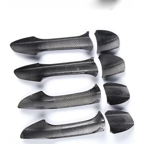 Real Carbon Fiber Car Side Door Handle Cover Trim Sticker For Mercedes Benz A B C E S GLA GLK CLA CLS Class W204 W176 W218 W212
