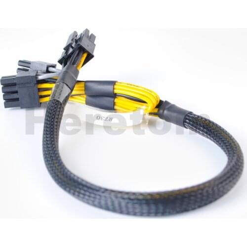 Free Shipping New 8pin to 8+8pin PCI-E GPU Video Card Power Sleeve Cable Cord for DELL PowerEdge R730 R730XD