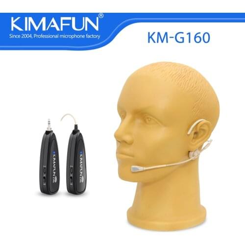 KIMAFUN Professional Mini 2.4G Wireless Headset Microphone For Speech Teaching Singing Online Talking Conference Recording Mic