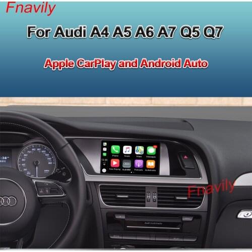Fnavily OEM Retrofit Wireless CarPlay For Audi A4 A5 A6 A7 Q5 Q7 Apple CarPlay and Android Auto Retrofit Kit 2010