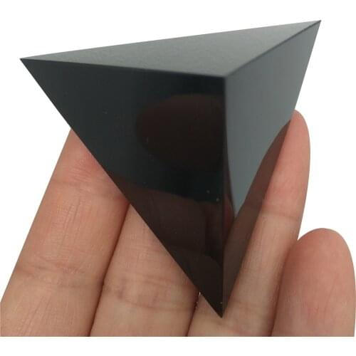 Black Obsidian Tetrahedron Pyramid Stone Stones Crystals Pyramide Wicca Cristal Islande Pierre Naturelle Cristaux Healing Home