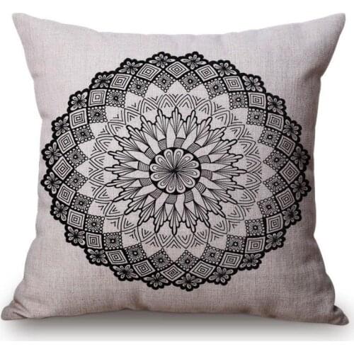 Thailand Decorative Cushion Cover Meditation Pillow Cover Ethnic Buddism Floor Cushion Boho Mandala Pillow Cases 45*45cm